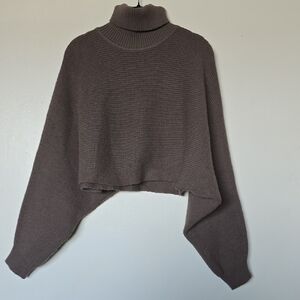 SHEIN Chocolate Brown Turtleneck Sweater